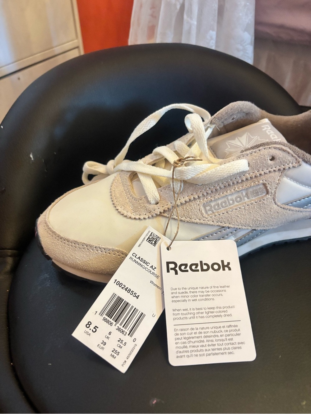 Reebok Classic Leather & Suede Sneaker - White & Beige